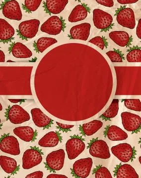 Strawberry card Stock Illustration