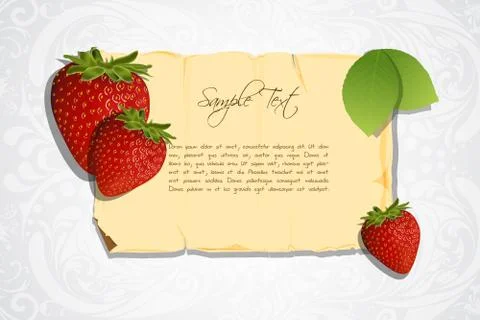 Strawberry card Stock-Illustration