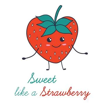 Strawberry card Stock Illustration