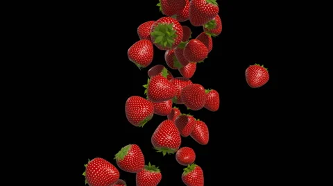 Strawberry Cascade Stock Footage 43353132