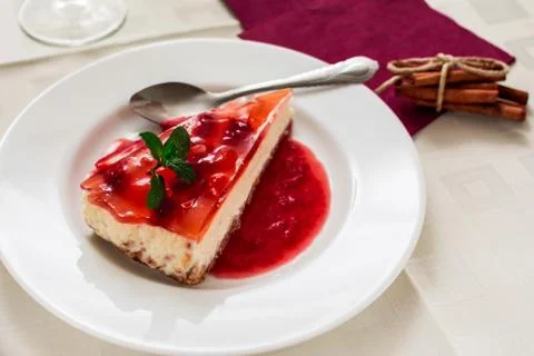 Strawberry cheescake Stock Photos