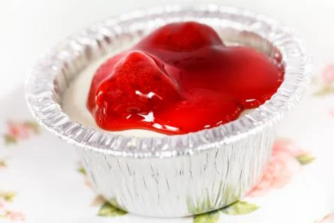 Strawberry cheese pie Stock Photos