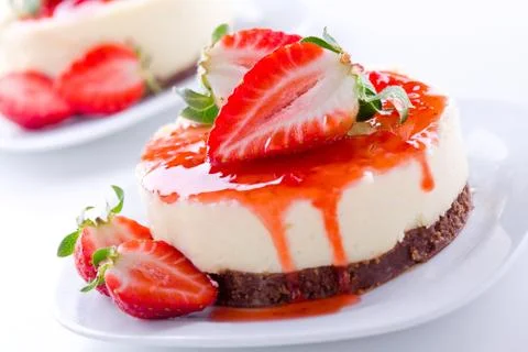 Strawberry Cheesecake Stock Photos