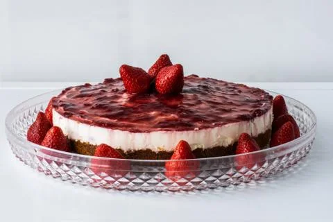 Strawberry cheesecake Stock Photos