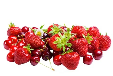Strawberry cherry 库存照片