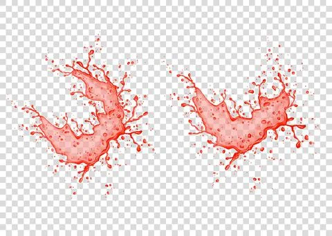 Strawberry, cherry, raspberry or  tomato juice  splash. Stock Illustration