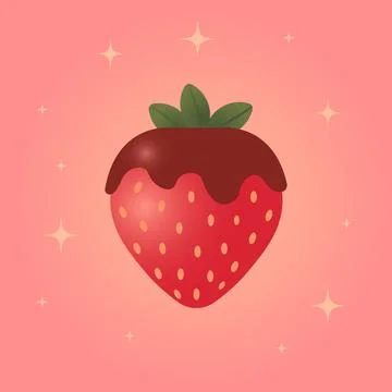 Strawberry chocolate Illustrazione stock