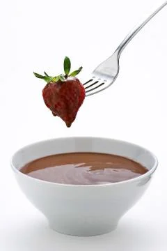 Strawberry in Chocolate Stock Photos