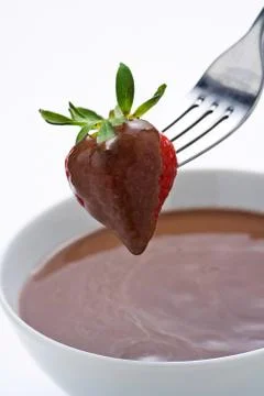Strawberry in Chocolate Stock Photos