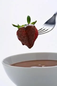 Strawberry in Chocolate Stock Photos