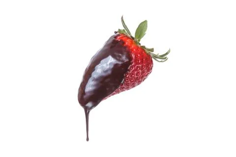 Strawberry with chocolate Stock Photos