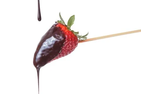 Strawberry with chocolate Stock Photos