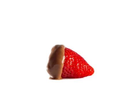 Strawberry with chocolate Stock Photos