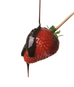Strawberry in chocolate 스톡 사진