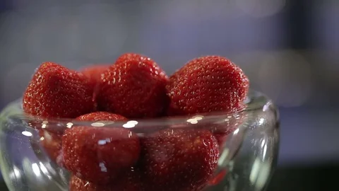 Strawberry close up female hand Stock Footage 71782895