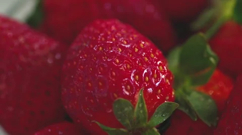 Strawberry close up Stock Footage 54092007
