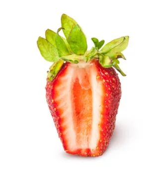 Strawberry closeup cut segment Stock Photos