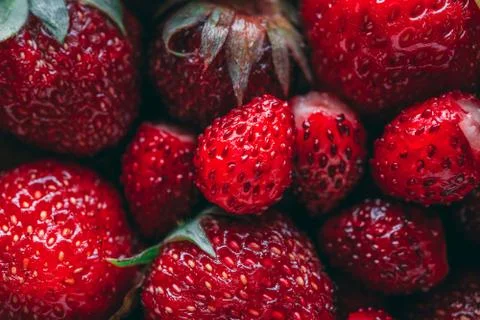 Strawberry closeup texture Stock Photos