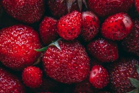 Strawberry closeup texture Stock Photos