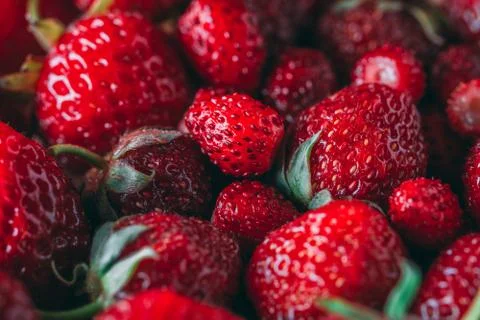 Strawberry closeup texture Stock Photos