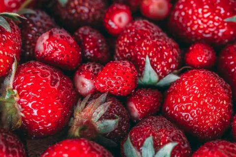 Strawberry closeup texture Stock Photos