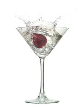 Strawberry cocktail splashes Stock Photos