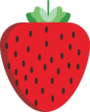 Strawberry colored icon Vector Stock Illustration