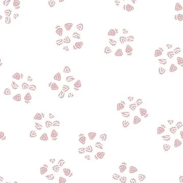 Strawberry composition glyph seamless pattern Stock Illustration