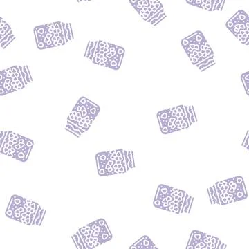 Strawberry compote glyph seamless pattern Illustrazione stock