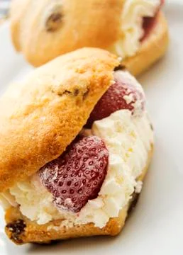 Strawberry cones Foto stock