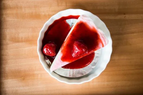 Strawberry crape cake Stock Photos