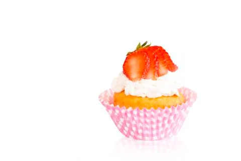 Strawberry cupcake Stock Photos