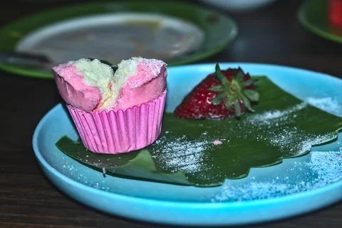 Strawberry cupcake Stock Photos