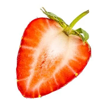 Strawberry cut view Stock Photos