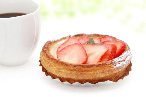 Strawberry danish bread Stock Photos