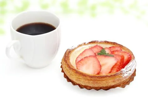 Strawberry danish bread Stock Photos