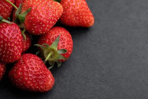Strawberry on a dark background Foto stock