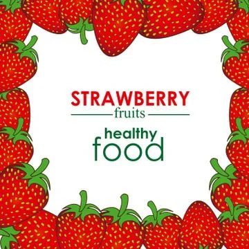 Strawberry design over white background vector illustration Ilustração Stock