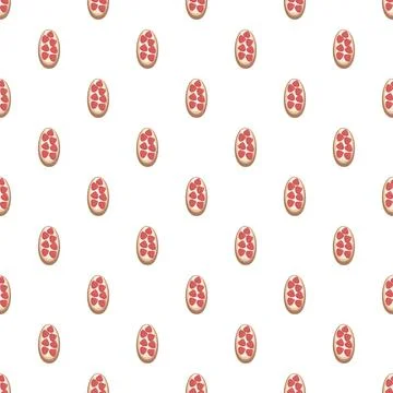 Strawberry dessert pattern repeating sweet pastry background 库存插图