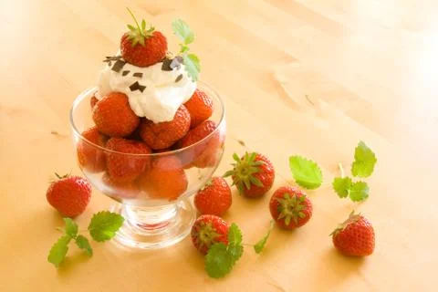 Strawberry dessert Stock Photos