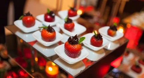 Strawberry dessert Stock Photos