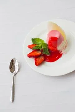 Strawberry dessert Stock Photos