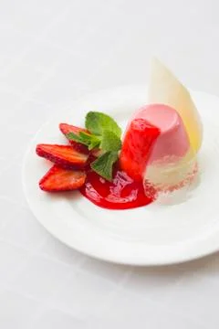 Strawberry dessert Stock Photos