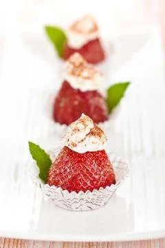 Strawberry dessert. Stock Photos