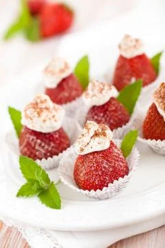 Strawberry dessert. Stock Photos