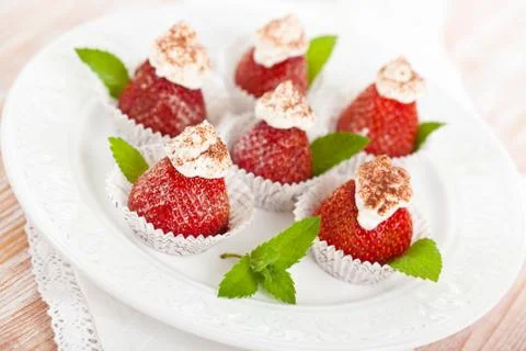 Strawberry dessert. Stock Photos