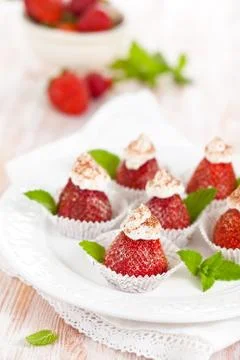 Strawberry dessert. Stock Photos