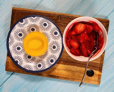 Strawberry Dessert Prep Stock Photos