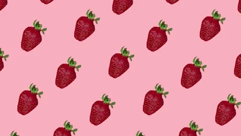 Strawberry diagonal pattern pink Video stock 147919077