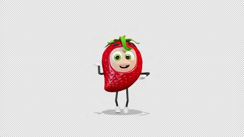Strawberry dipping dancing 库存影片 166749306